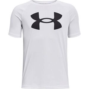 Boys 8-20 Under Armour Big Logo Tech Tee Loose Fit Crew Neck White Small NWT‎